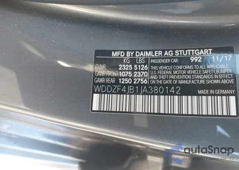2018 Mercedes-Benz E 300 from USA, damaged, VIN WDDZF4JB1JA380142